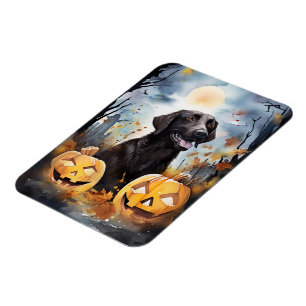 Halloween Nova Scotia mit Pumpkins Beängstigend Magnet