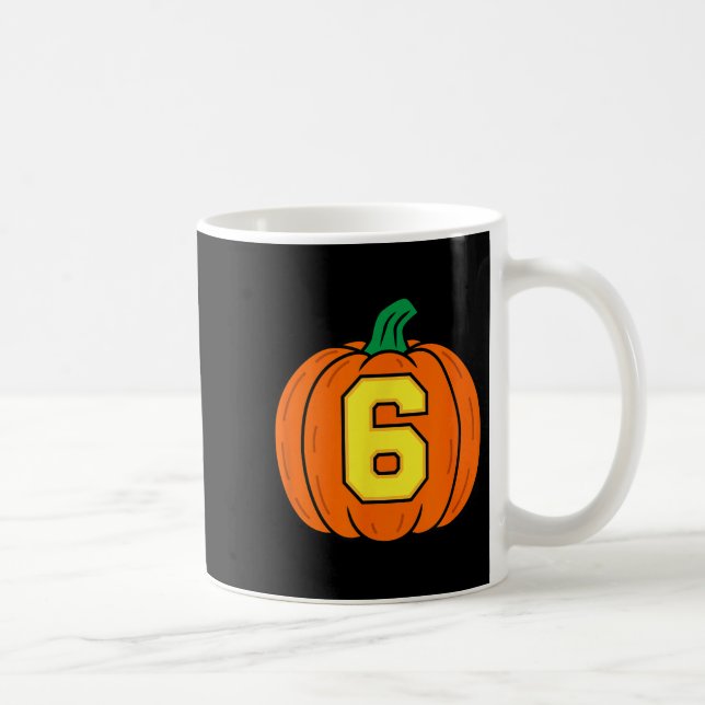 Halloween Number 6 Pumpkin Costume  Kaffeetasse (Rechts)