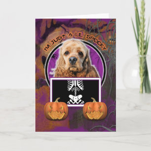 Halloween - Nur ein kleiner Spooky - Cocker Spanie Karte