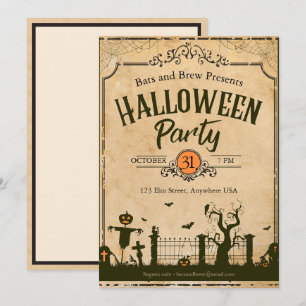 Halloween nur ein wenig spöttisches Party Einladung
