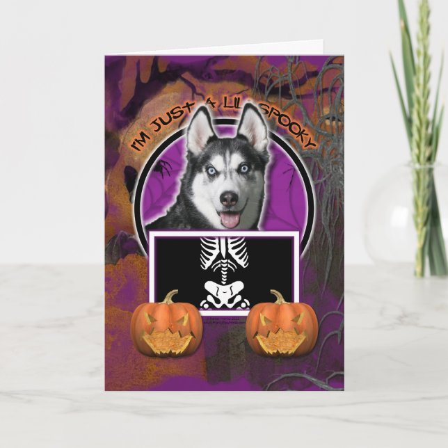 Halloween - Nur eine kleine Spooky - Sibirischer H Karte (Vorderseite)