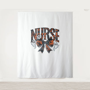 Halloween Nurse Beängstigend Coquette Bow Classic Wandteppich