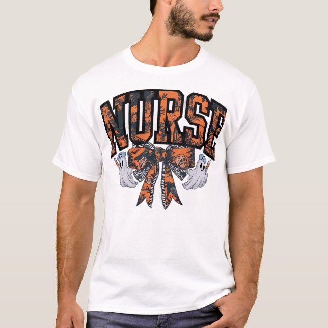 Halloween Nurse Coquette Bow Fall Classic T-Shirt (Vorderseite)