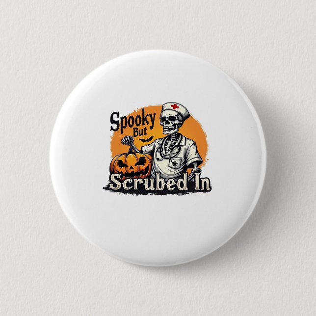 Halloween Nurse Design Oversifizierter T - Shirt Button (Vorderseite)