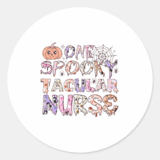 Halloween Nurse Furchtlos und Adorable 1 Runder Aufkleber
