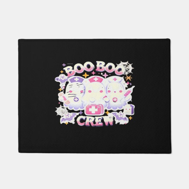 Halloween Nurse Ghost Squad Boo Boo Crew Funny Spi Fußmatte (Vorderseite)