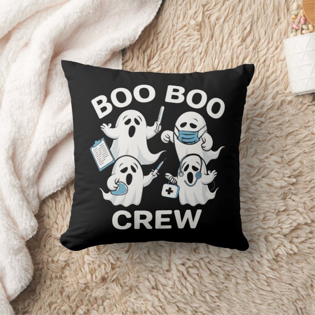 Halloween Nurse Gift Boo Boo Crew Nurse Kissen (Decke)