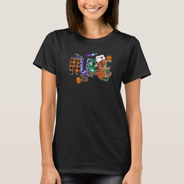 Halloween Nurse Nursing Cute Health Worker Hallowe T-Shirt (Vorderseite)