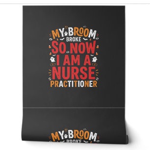 Halloween Nurse Practitioner Besen Kaputt Design Tapete