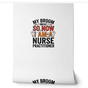 Halloween Nurse Practitioner Besen Zerbrochen Vint Tapete