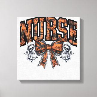 Halloween Nurse Scary Coquette Bow Classic T-Shirt Leinwanddruck