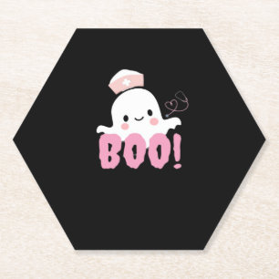 Halloween Nurse Shirts Women Boo! T - Shirt Ghost Untersetzer