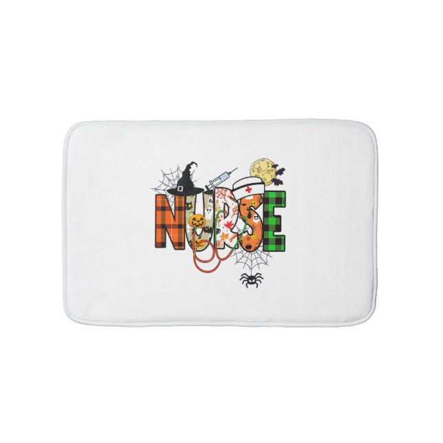 Halloween Nurse Sticker Badematte (Vorderseite)