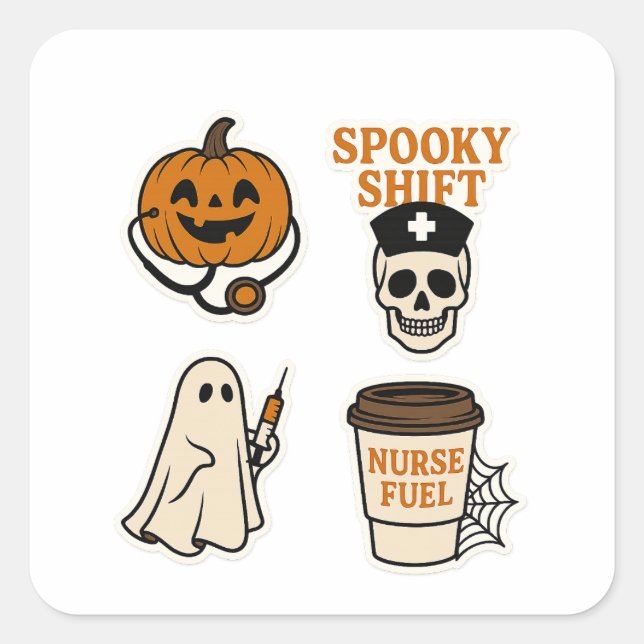 Halloween Nurse Sticker Pack - 5 Designs auf One S (Vorderseite)