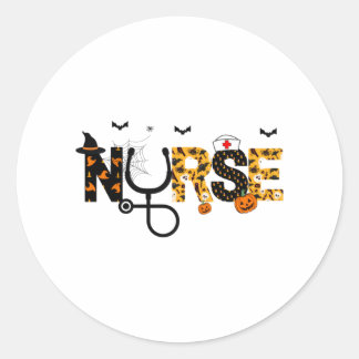 Halloween Nursing Runder Aufkleber