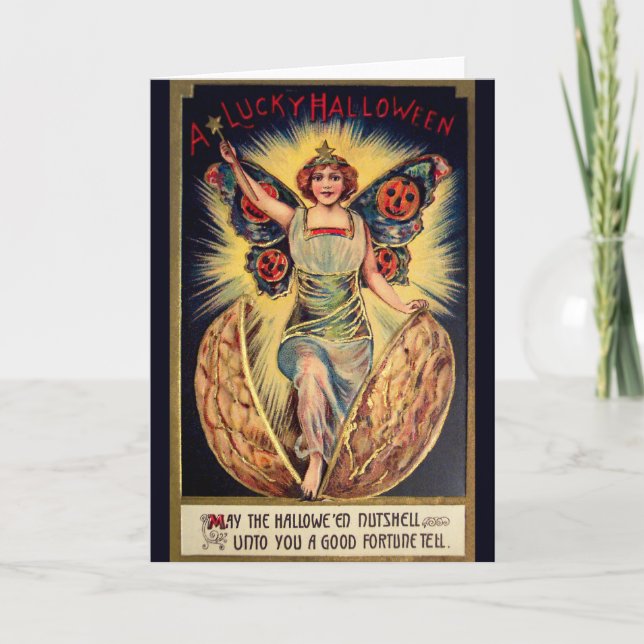 Halloween Nutshell Karte (Vorderseite)