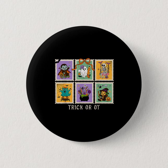 Halloween Occupational Therapy Trick Or Ot Therast Button (Vorderseite)