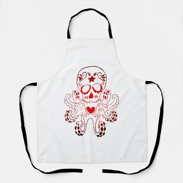 Halloween Octo Schürze (Vorderseite)