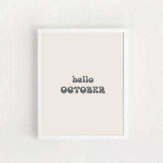 « Halloween octobre ». Affiche de typographie Hal