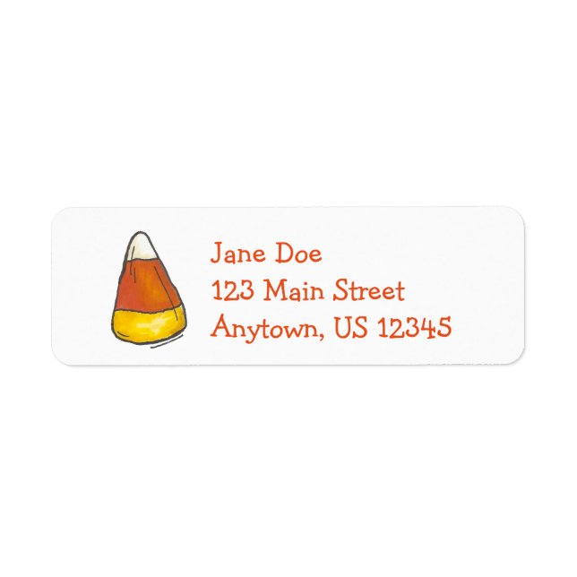 Halloween oder Erntedank Candy Corn Labels (Vorne)