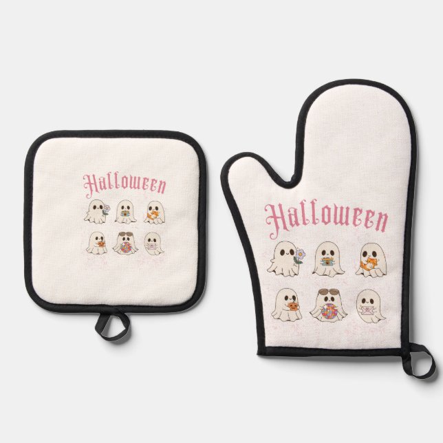halloween ofenhandschuh & Topflappen-Set (Vorderseite)