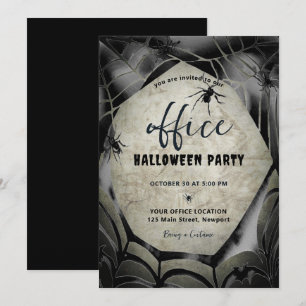 Halloween Office Party Business Corporate Spiders Einladung