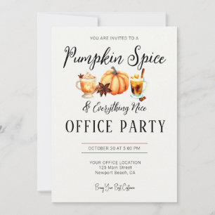 Halloween Office Party Business Pumpkin Gewürz Nic Einladung