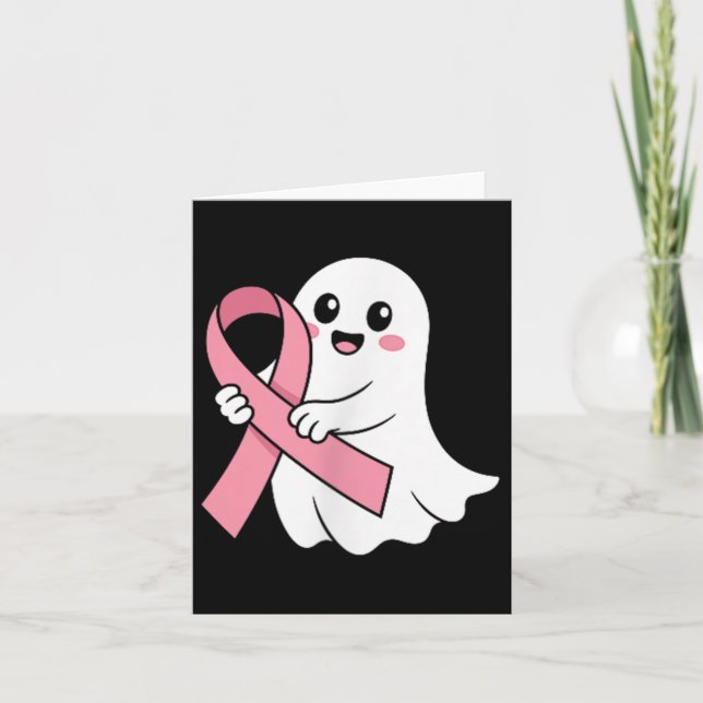 Halloween Oktober Brustkrebs Bewusstsein Pink Cut Karte (Vorderseite)