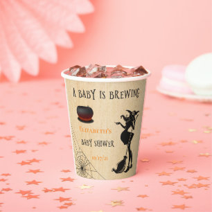 Halloween Oktoberhexen Brauen Babydusche Pappbecher