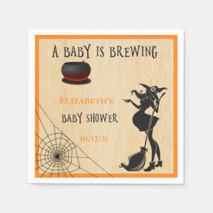 Halloween Oktoberhexen Brauen Babydusche Serviette