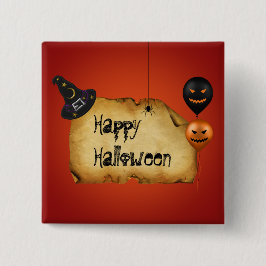 Halloween Old Parchment Gruß Button
