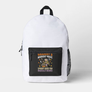 Halloween-Oma-Kessel-Magie Bedruckter Rucksack