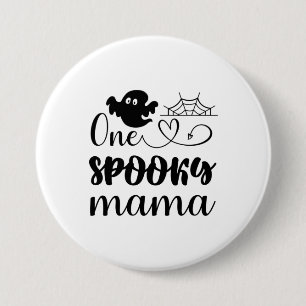 Halloween One Spooky Mama Geburtstag Button
