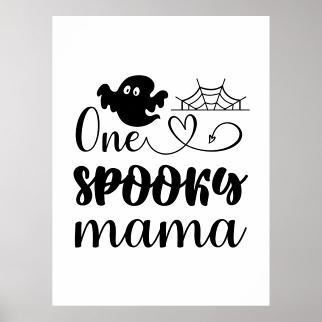 Halloween One Spooky Mama Geburtstag Poster (Vorne)