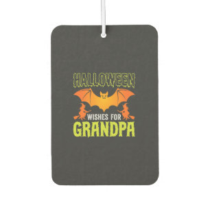Halloween Opa Fledermaus Hexe Wünsche Autolufterfrischer
