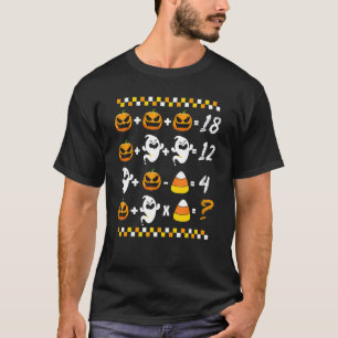 Halloween Operations Quiz Math Teacher pu T-Shirt