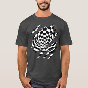 Halloween optische Illusion Muster Kostümdrehung T-Shirt