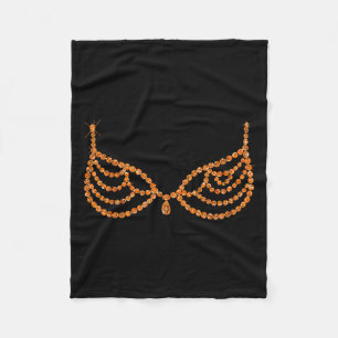Halloween Orange BH Design Kostüm Show Mädchen Fleecedecke