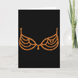 Halloween Orange-BH-Design Kostüm-Show Mädchen Karte