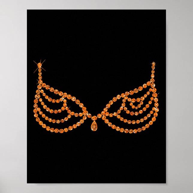 Halloween Orange-BH-Design Kostüm-Show  Poster (Vorne)
