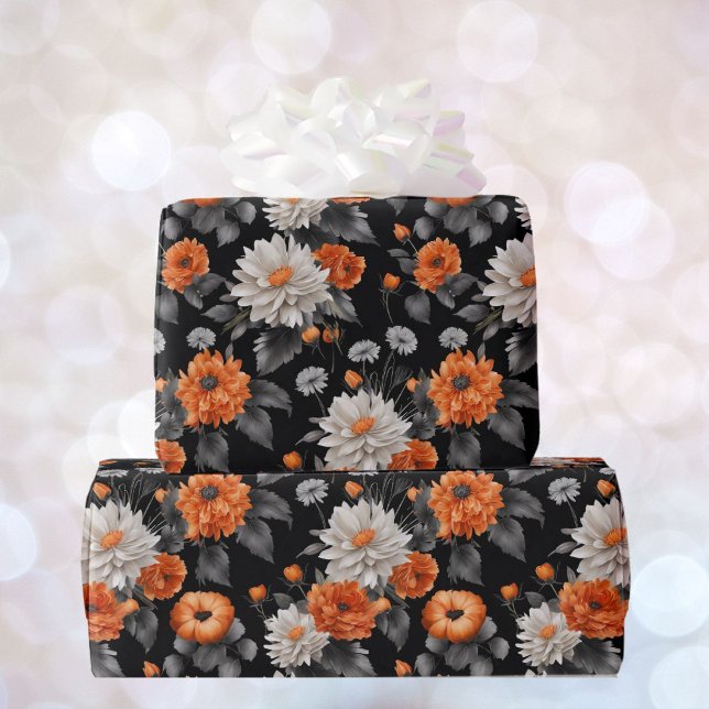 Halloween Orange Black Giftwrap Geschenkpapier (Von Creator hochgeladen)