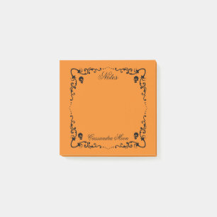 Halloween Orange & Black Magorder Personalisiert Post-it Klebezettel