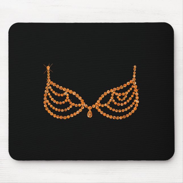 Halloween Orange Bra Design Costume Show  Mousepad (Vorne)