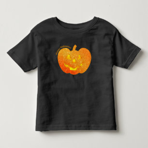 Halloween Orange Glitzer Pumpkin Kleinkind T-shirt
