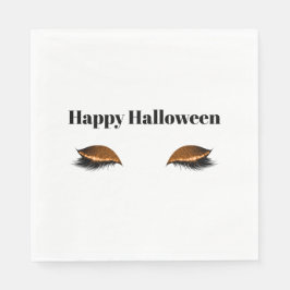 Halloween Orange Glitzy Eyes Serviette