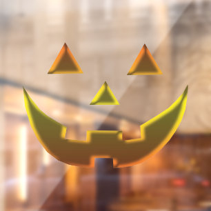 Halloween orange gold Jack o Laterne gruselig Fensteraufkleber