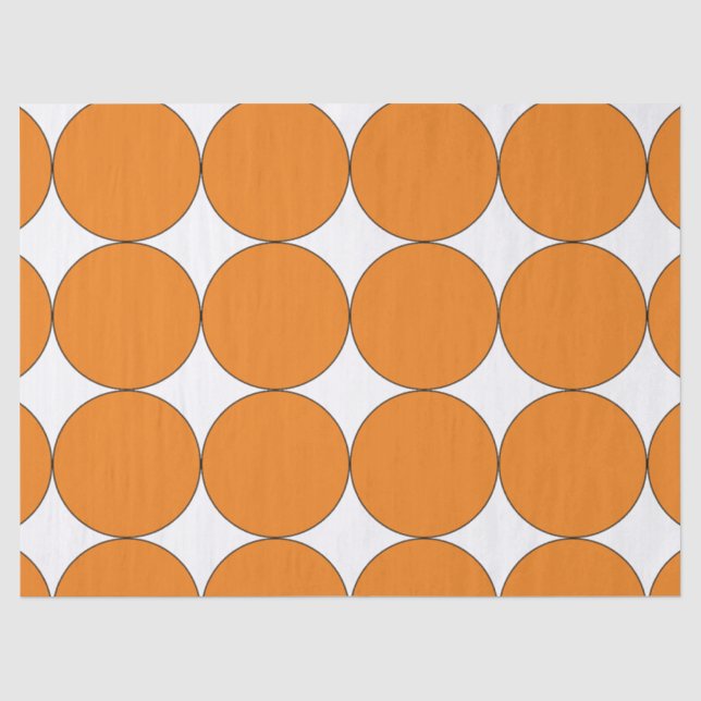 HALLOWEEN ORANGE GROSSE KREISEVERZEICHNIS SEIDENPAPIER (Vorderseite)