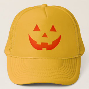 Halloween-Orange-Kürbislaterne-Kürbisgesicht Truckerkappe