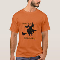 Halloween Orange Laughing Witch Broom Topographie