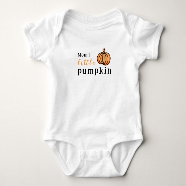 Halloween Orange Little Pumpkin Baby Strampler (Vorderseite)
